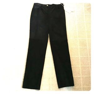 NWT Worth Collection Black Suede Pants in size 10